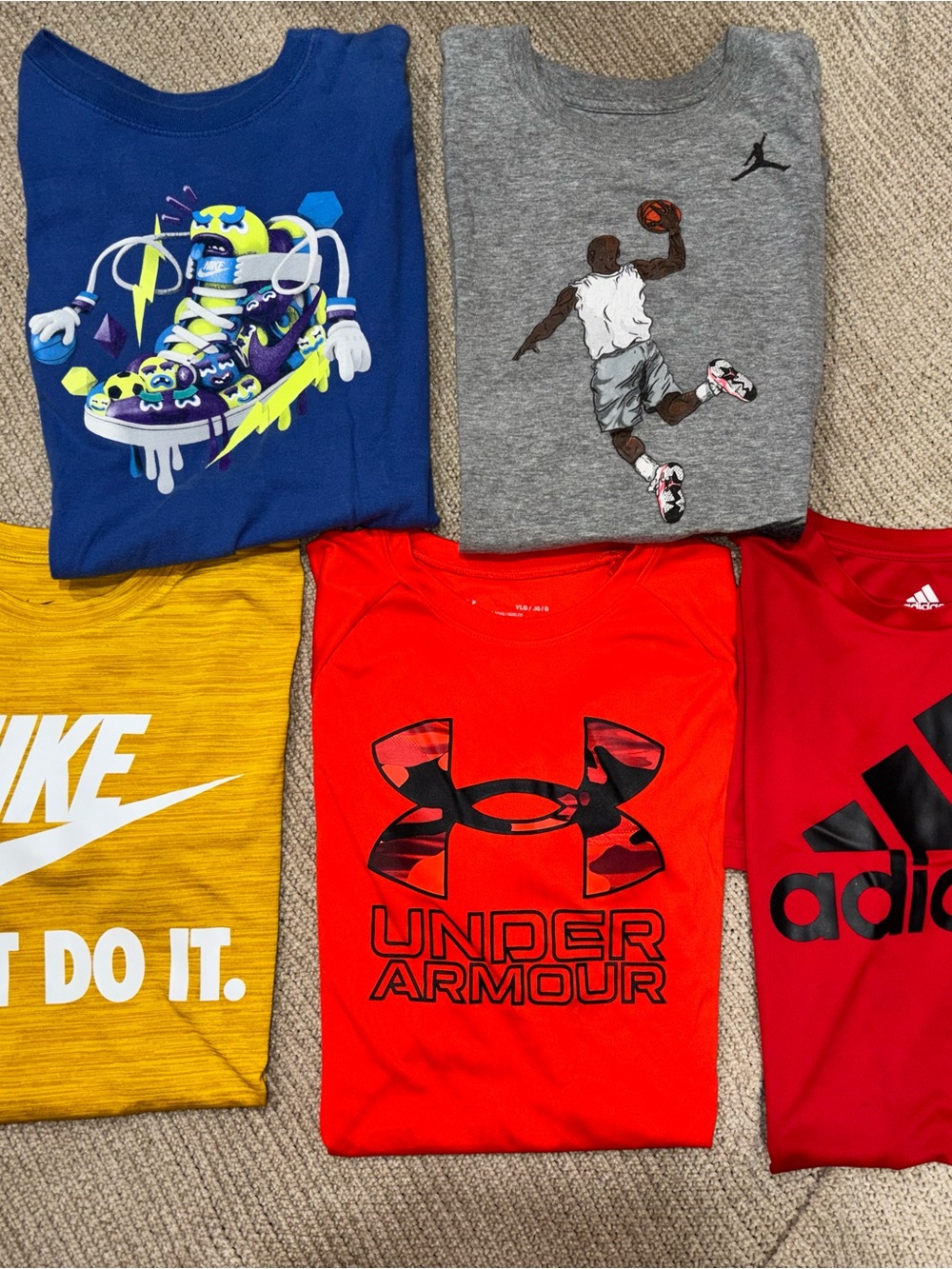 Under Armour Red Logo Active Tee for Kids